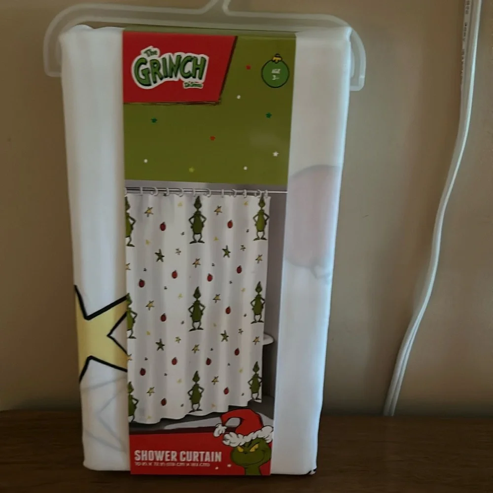 Grinch shower curtain